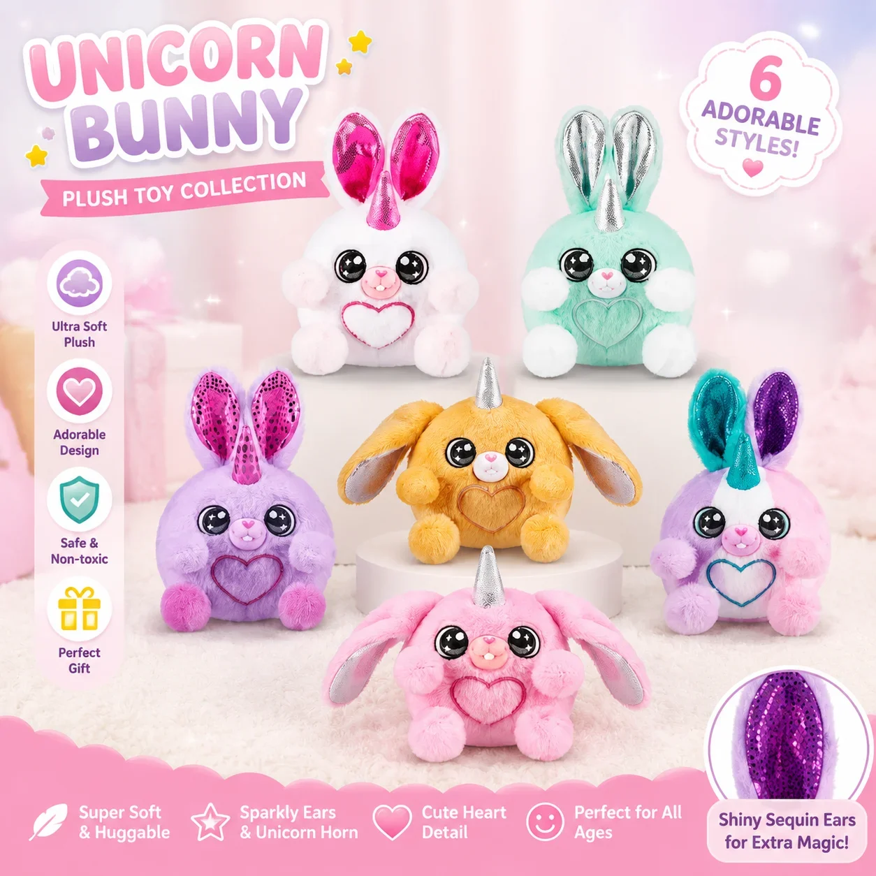 Zuru Rainocorns Bunnycorn Surprise Rabbit Family Pet Blind Box Doll Toy Christmas Gift
