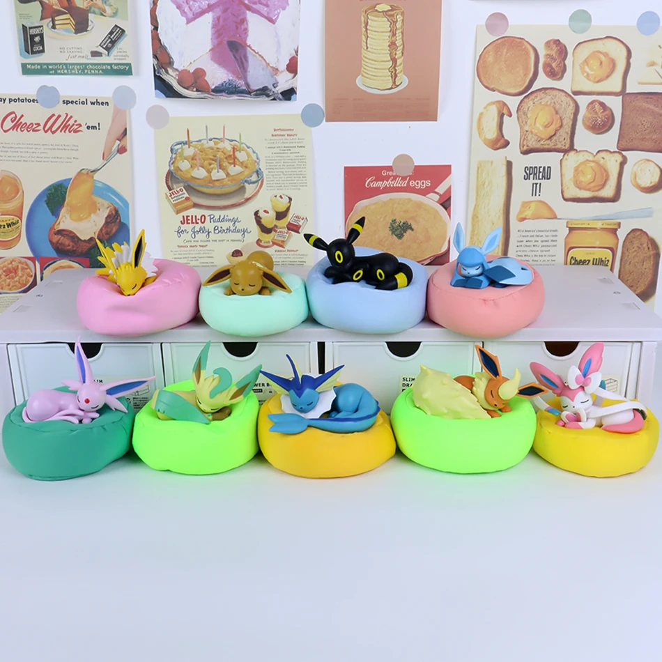 8cm Anime Pokémon Eevee Blind Box Figure Toys Multi Form Series PVC Model Desktop Decoration Ornament Birthday Christmas Gift