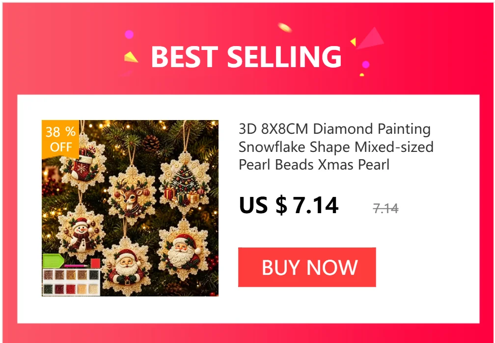 20X20CM Diamond Painting 3d Mixed-sized Pearl Beads Christmas Pearl Suncatcher Kit For Diy Craft Metal Chain Festive Wall Decor