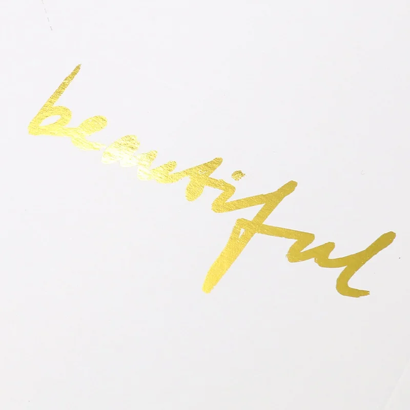 Gold Color Hot Stamping Foil Paper Holographic Transfer Laminator Foil for DIY Arts Crafts Christmas Gift Cards 10Pcs