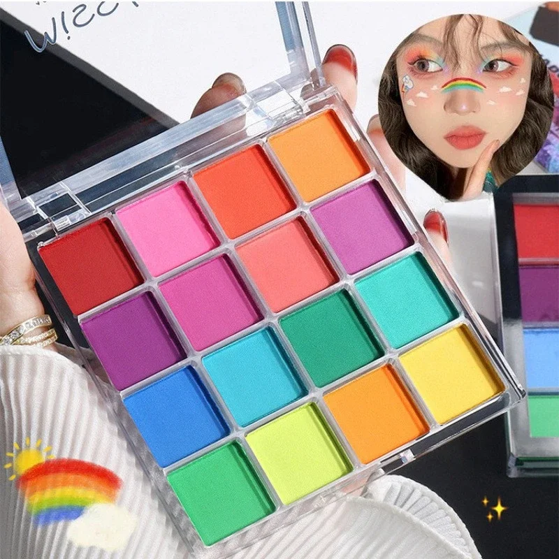 16-Grid Christmas Color Eye Shadow Palette Artist Shimmer Glitter Matte Colorful Long-lasting High Saturation Eyeshadow Cosmetic