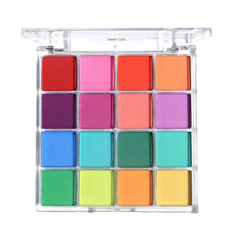 16-Grid Christmas Color Eye Shadow Palette Artist Shimmer Glitter Matte Colorful Long-lasting High Saturation Eyeshadow Cosmetic