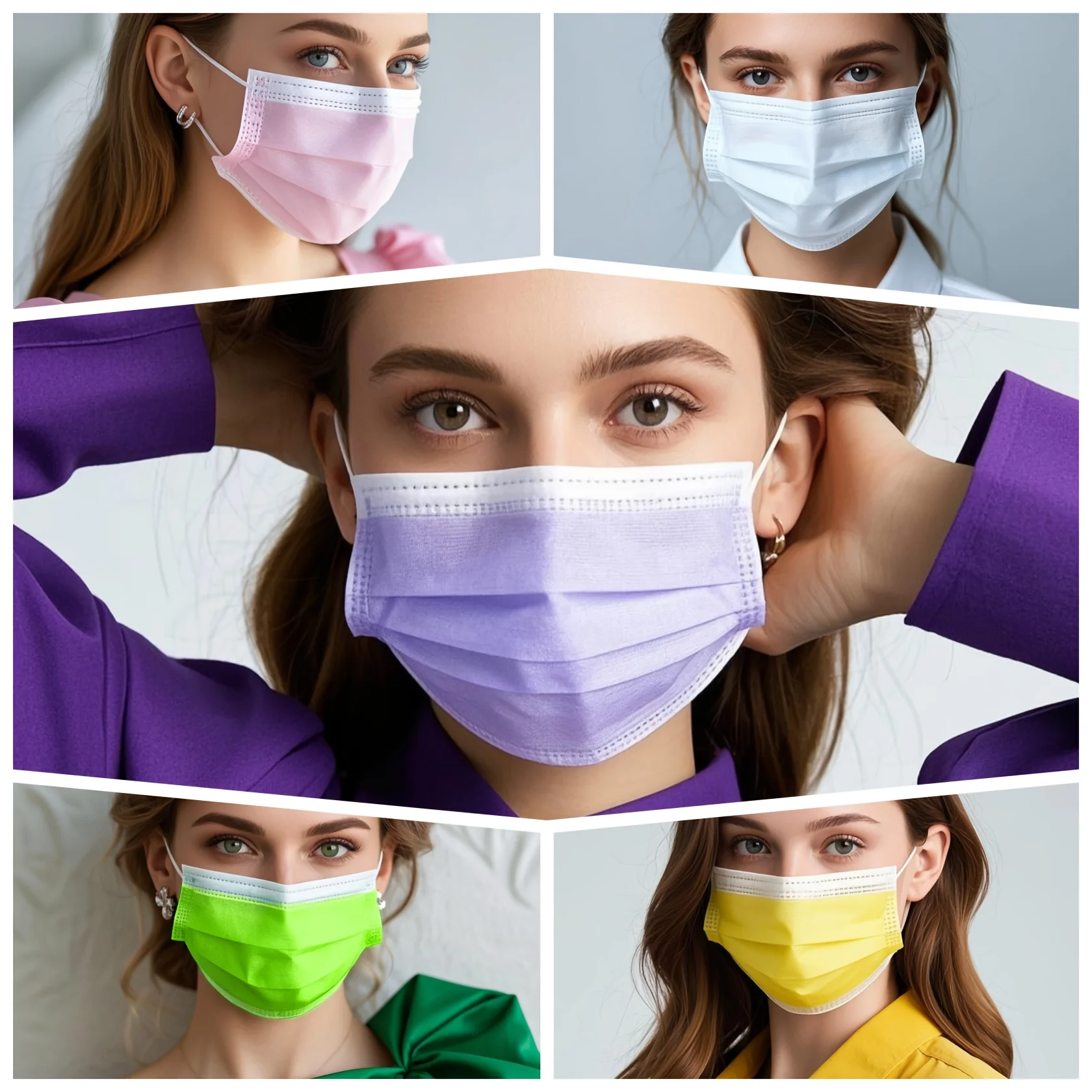 100/50Pcs Three-Layer Protective Filter Disposable Masks, Breathable and Comfortable, with Elastic Ear Loops and Nose Bridge Clip - Affordable Bulk Purchase for Home Use, Suitable for Travel, Outdoor Activities, Christmas, Halloween, Daily Wear, Office Use