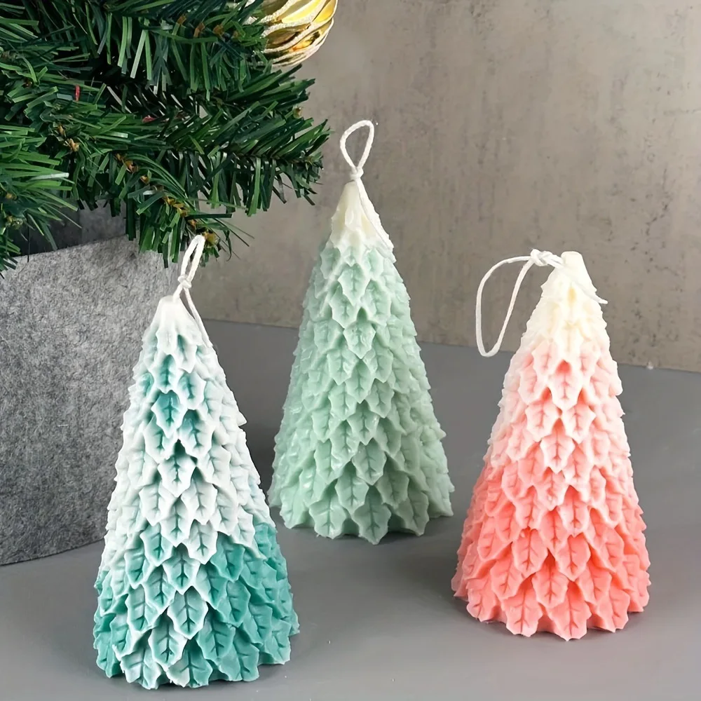2pcs Holiday Gift Making Silicone Mold Snowman And Christmas Tree Diy Christmas Crafts Candles, Soap, Gypsum Crafts