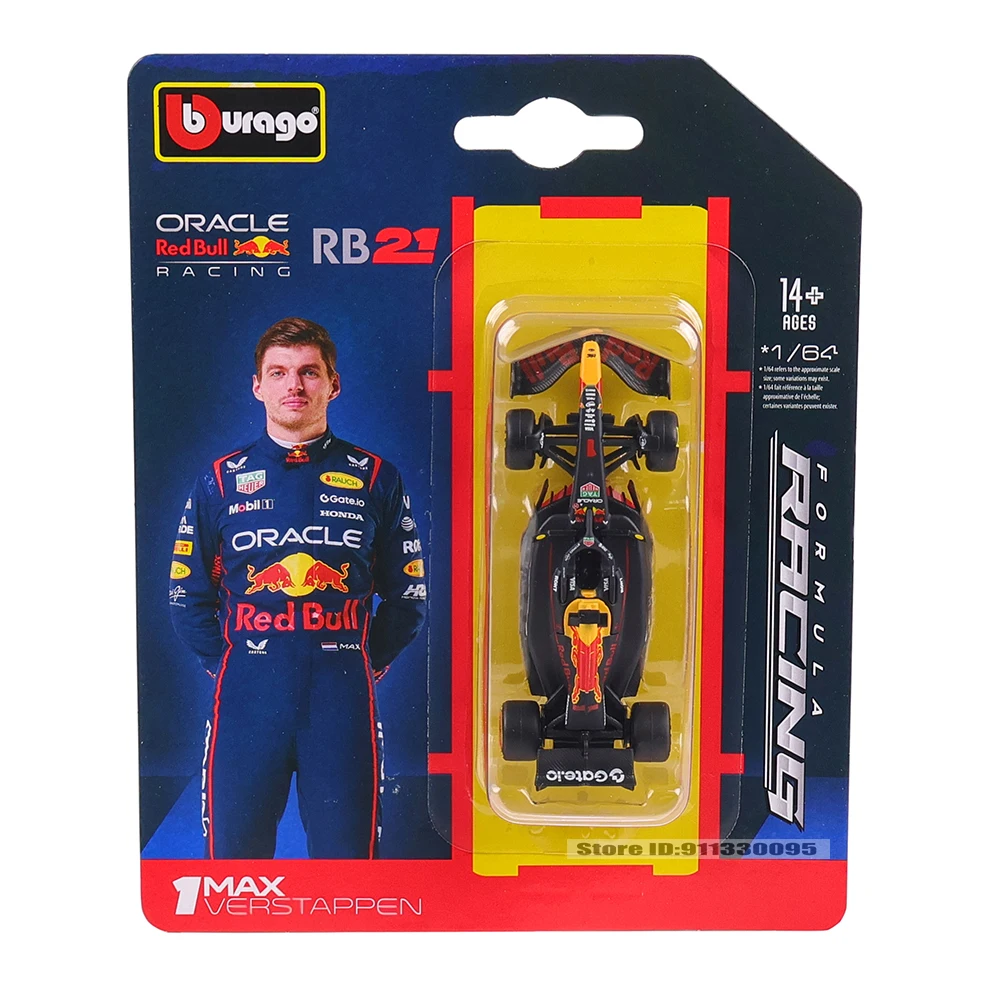 Bburago 1:64 Red Bull F1 2025 RB21 Japan Suzuka Grand Prix #1 Verstappen car model series children's Christmas boy gift toys