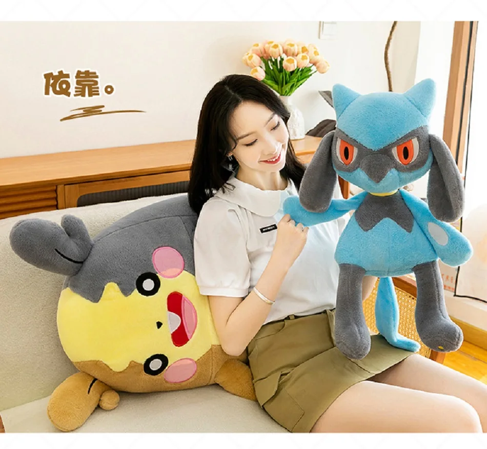 Japanese Anime Pokemon Morpeko Lucario Riolu Plushies Cute Soft Gifts Stuffed Toys Morpeko Birthday Christmas Gift for Children