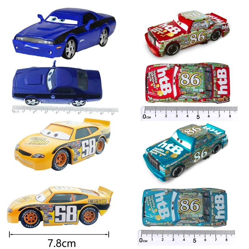 Car 2 Chick Hicks Pixar Cars Mater Huston Jackson Storm Ramirez Mini Racing Dinoco Diecast Metal Alloy Boy Toy Christmas Gift