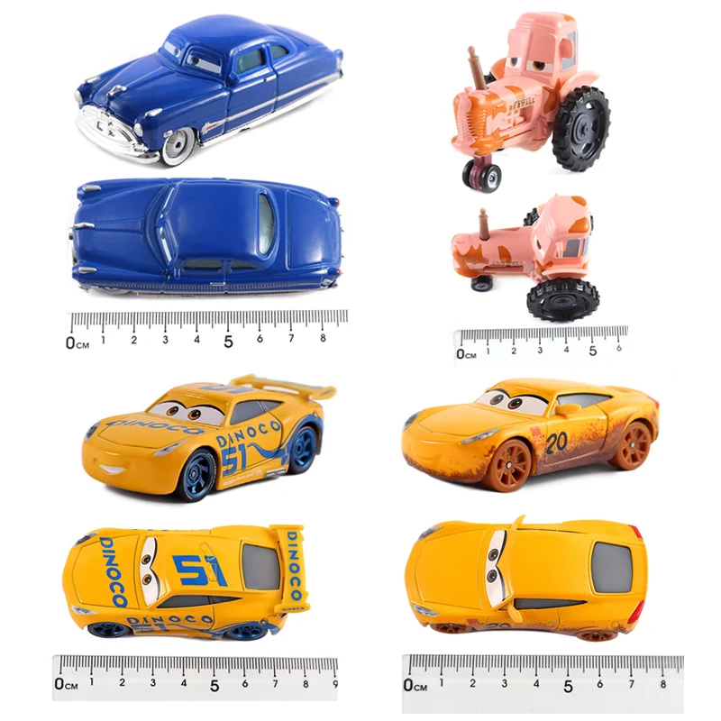 Car 2 Chick Hicks Pixar Cars Mater Huston Jackson Storm Ramirez Mini Racing Dinoco Diecast Metal Alloy Boy Toy Christmas Gift