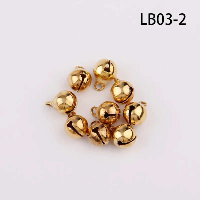 3 Colors 6/8/10/12mm Copper Ordinary Plated Jingle Bells Pendants Christmas Handmade Party DIY Crafts Accessories
