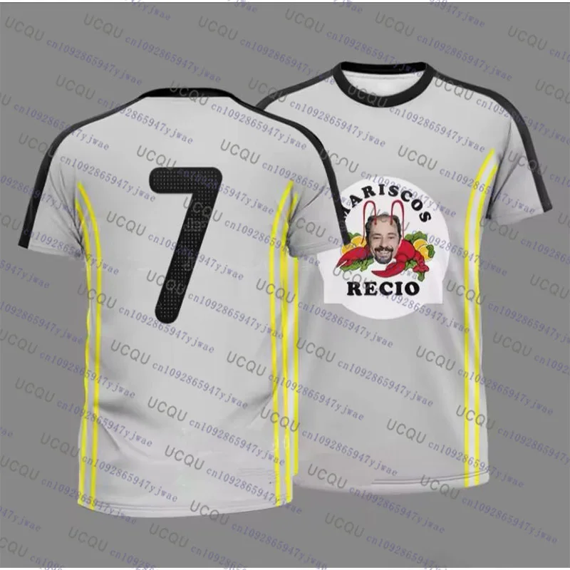 2026 Seafood Shrimp Recio Print Kid's Sportwear Casual Christmas Gift Party Tee Top Harajuku Parent-Child Matching Outfits Top