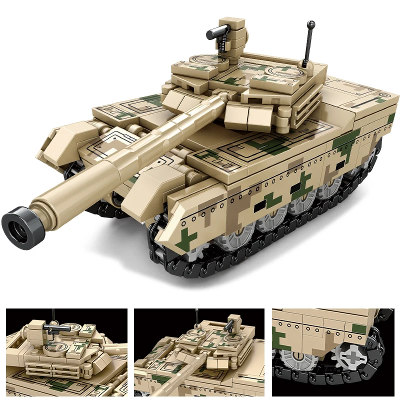 Tank Building Blocks Armored Vehicle Military Series Construction Bricks Tank Model Boys Christmas Gift Kids Toy