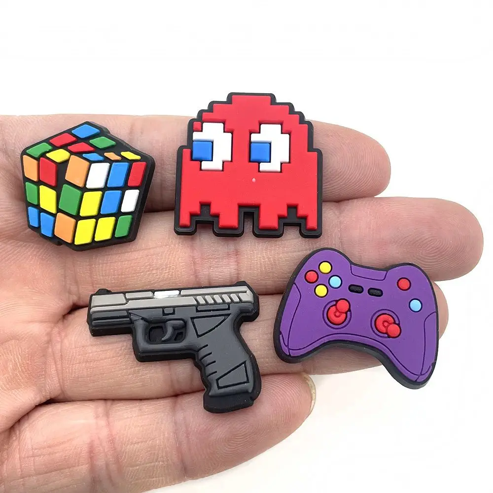 Pac-Man 17-piece cute game-themed shoe charms, detachable, a cute gift for friends, fun gift, Christmas gift