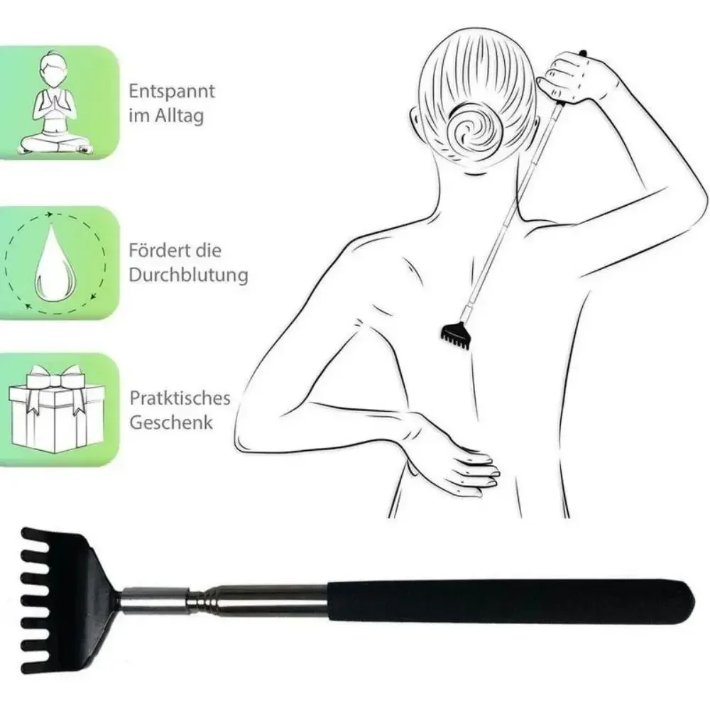 Extendable Portable Telescoping Metal Back Scratchers Hand Massager with Handles for Thanksgiving Birthday Christmas Gifts