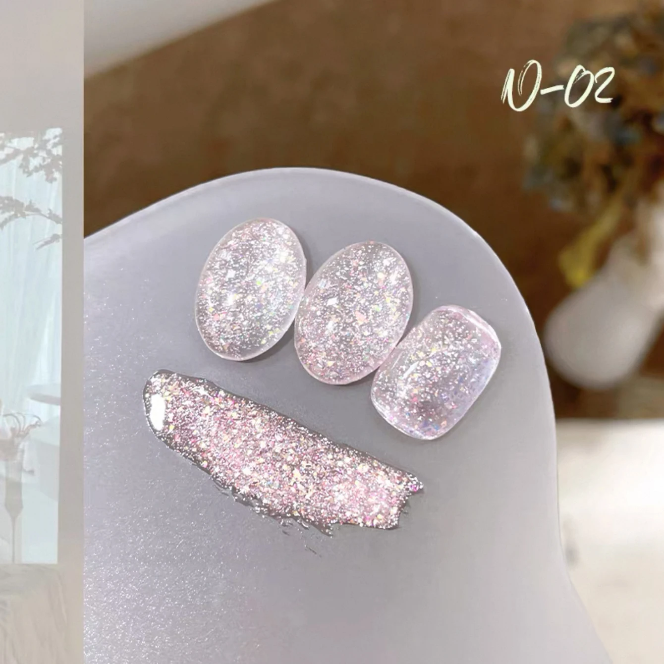 MIANEL 10ML White Cat Eye Gel Nail Polish with Flash Glass Beads Water-based Collection Nail Art New Christmas Nails 2025