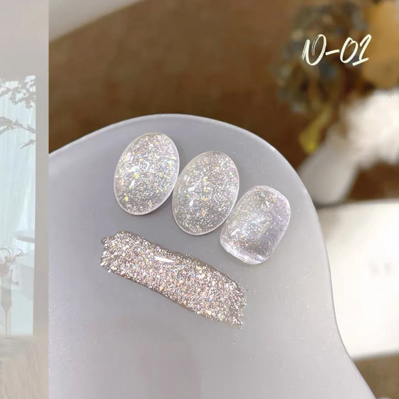 MIANEL 10ML White Cat Eye Gel Nail Polish with Flash Glass Beads Water-based Collection Nail Art New Christmas Nails 2025