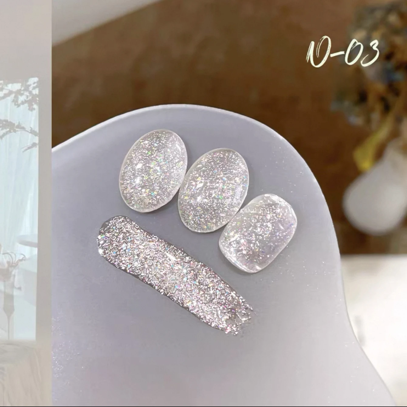 MIANEL 10ML White Cat Eye Gel Nail Polish with Flash Glass Beads Water-based Collection Nail Art New Christmas Nails 2025