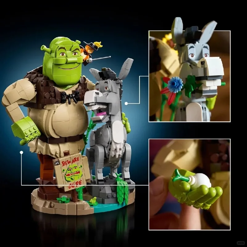 HOTTOYS Fantasy Story Monster Donkey Kitten Character Building Blocks Kit DIY Assembly Model Bricks Toy Christmas Gifts