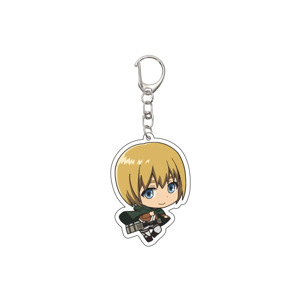 55MM Anime Attack on Titan Keychain Eren Jaeger Eren Jaeger Mikasa Ackerman Armin Arlert Hange Zoë Keychain Christmas Gifts