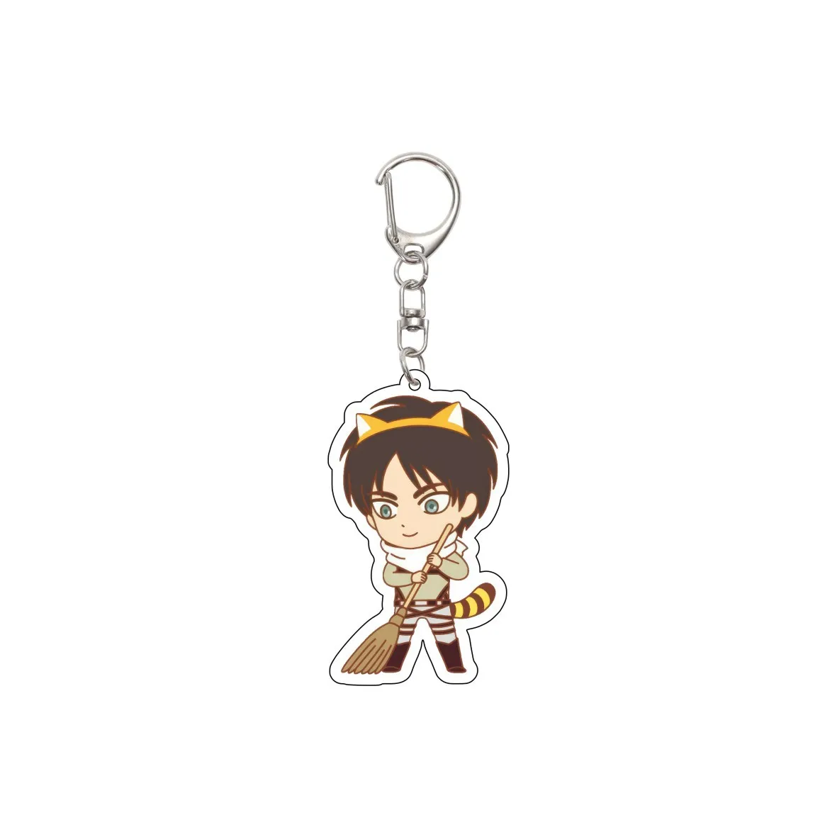 55MM Anime Attack on Titan Keychain Eren Jaeger Eren Jaeger Mikasa Ackerman Armin Arlert Hange Zoë Keychain Christmas Gifts