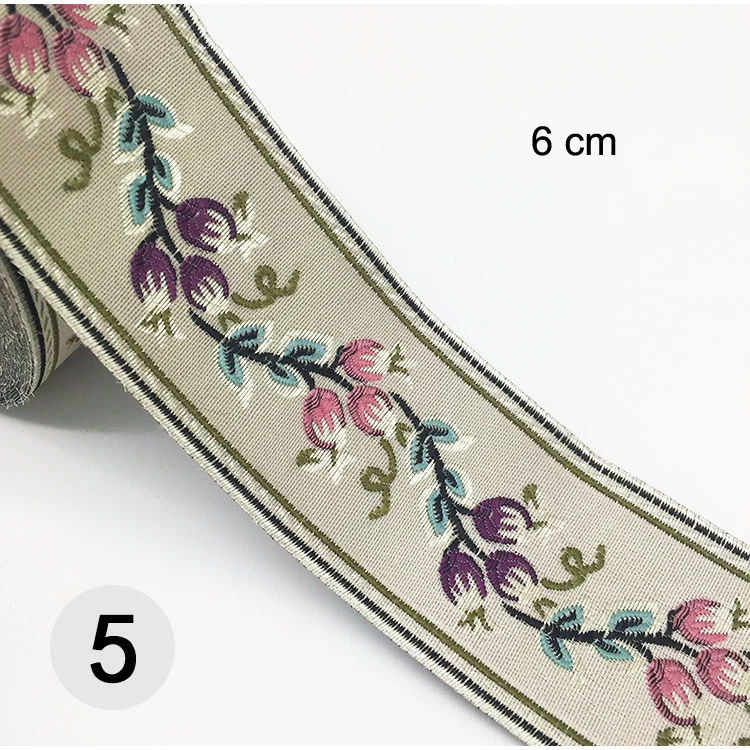 1M Colorful Flower Scottish Ribbon Wholesale Lovely Gift Packing Christmas Ribbons Lace Fabric HB164