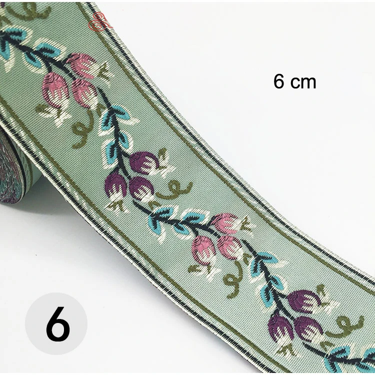 1M Colorful Flower Scottish Ribbon Wholesale Lovely Gift Packing Christmas Ribbons Lace Fabric HB164