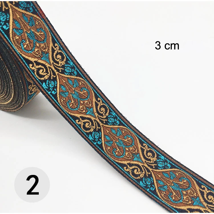 1M Colorful Flower Scottish Ribbon Wholesale Lovely Gift Packing Christmas Ribbons Lace Fabric HB164