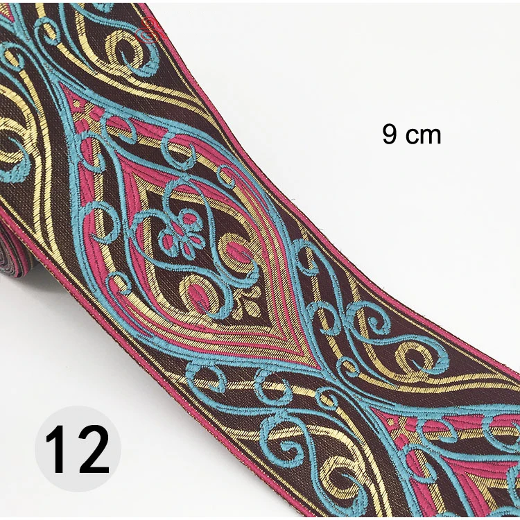 1M Colorful Flower Scottish Ribbon Wholesale Lovely Gift Packing Christmas Ribbons Lace Fabric HB164