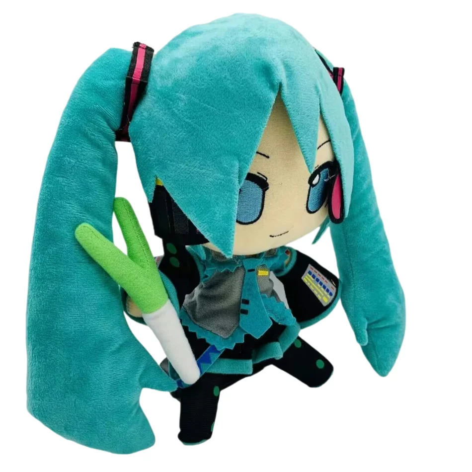 2026 Hot Adorable Hatsune Miku Plush Fluffy Anime Stuffed Doll with Miiku Plush Doll Soft Doll Cute Christmas Gift for Children
