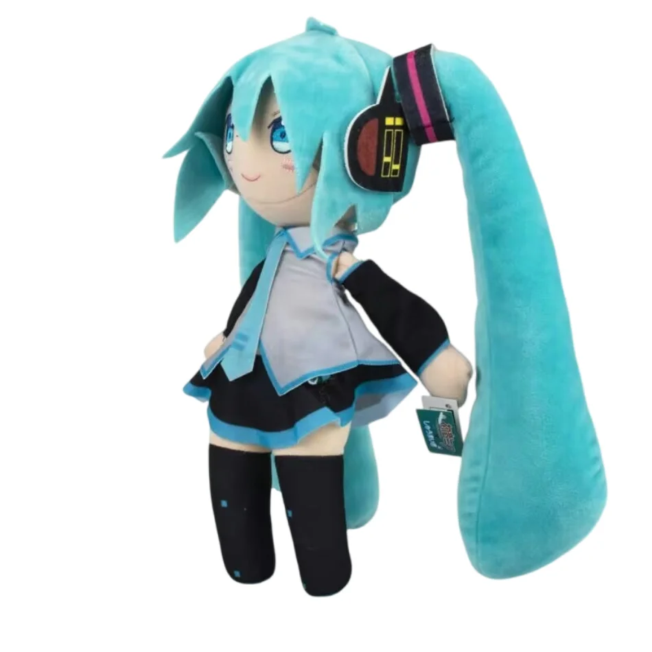 2026 Hot Adorable Hatsune Miku Plush Fluffy Anime Stuffed Doll with Miiku Plush Doll Soft Doll Cute Christmas Gift for Children