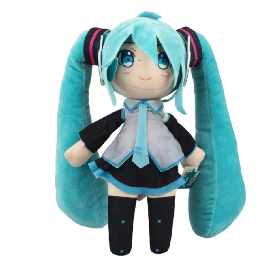 2026 Hot Adorable Hatsune Miku Plush Fluffy Anime Stuffed Doll with Miiku Plush Doll Soft Doll Cute Christmas Gift for Children