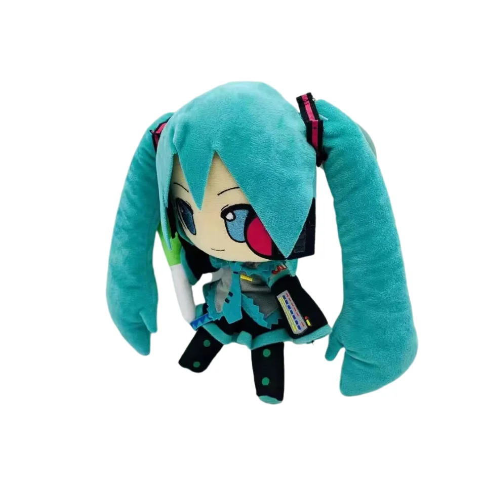2026 Hot Adorable Hatsune Miku Plush Fluffy Anime Stuffed Doll with Miiku Plush Doll Soft Doll Cute Christmas Gift for Children