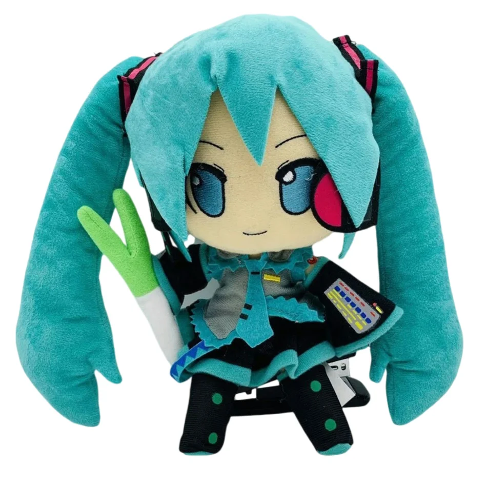 2026 Hot Adorable Hatsune Miku Plush Fluffy Anime Stuffed Doll with Miiku Plush Doll Soft Doll Cute Christmas Gift for Children