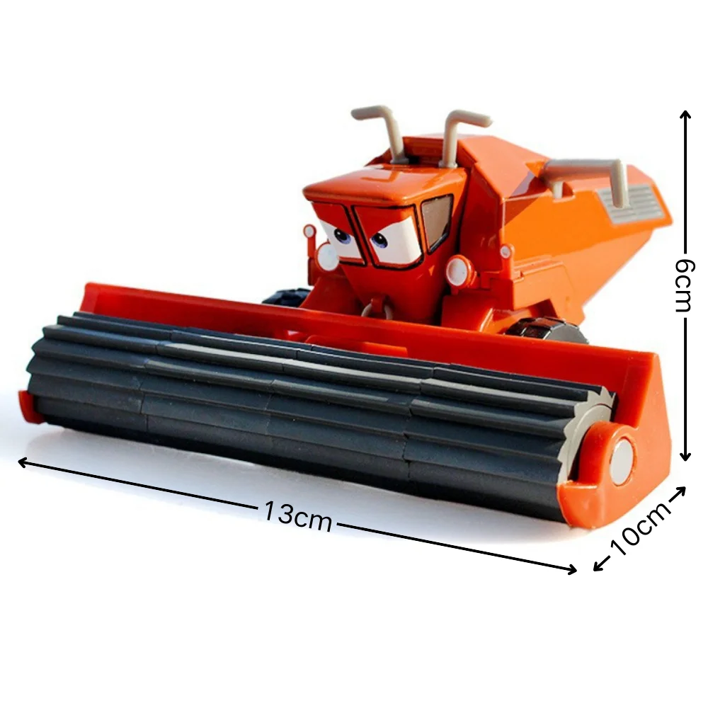 @HOT #2026 Pixar Cars 2 PCS Lightning McQueen Frank Harvester Fillmore 13CM 1:55 Metal Model Racing Car Toys Christmas Gifts
