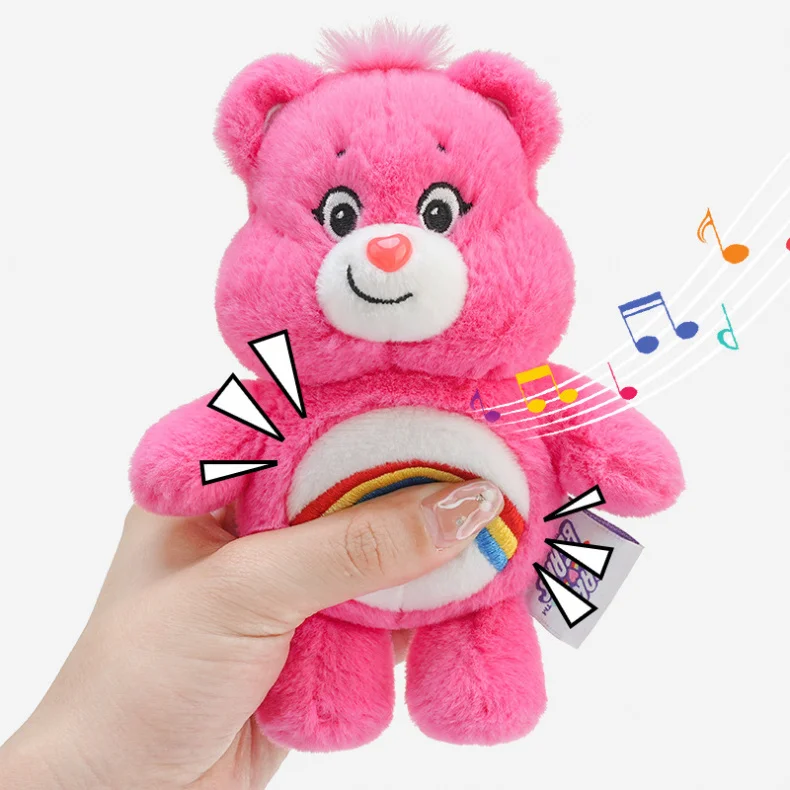 Care Bears Plush Toys Kawaii Rainbown Anime Hobby Stuffed Toys Keychain Bag Decor Squeak Sound Dolls Christmas Birthday Gifts