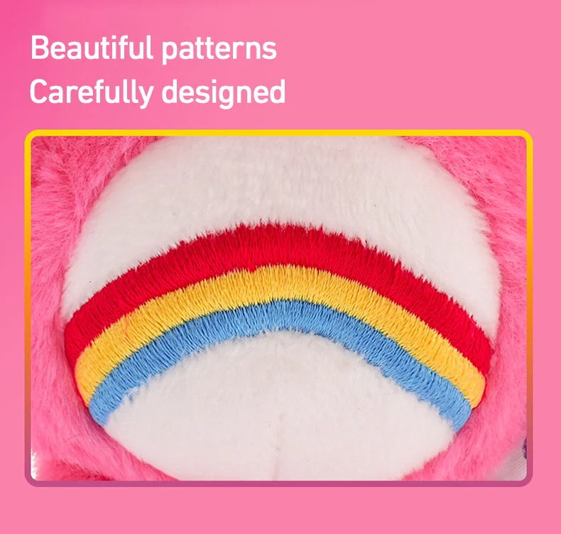 Care Bears Plush Toys Kawaii Rainbown Anime Hobby Stuffed Toys Keychain Bag Decor Squeak Sound Dolls Christmas Birthday Gifts
