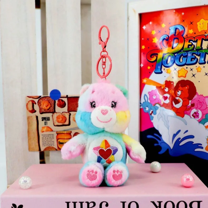 Care Bears Plush Toys Kawaii Rainbown Anime Hobby Stuffed Toys Keychain Bag Decor Squeak Sound Dolls Christmas Birthday Gifts