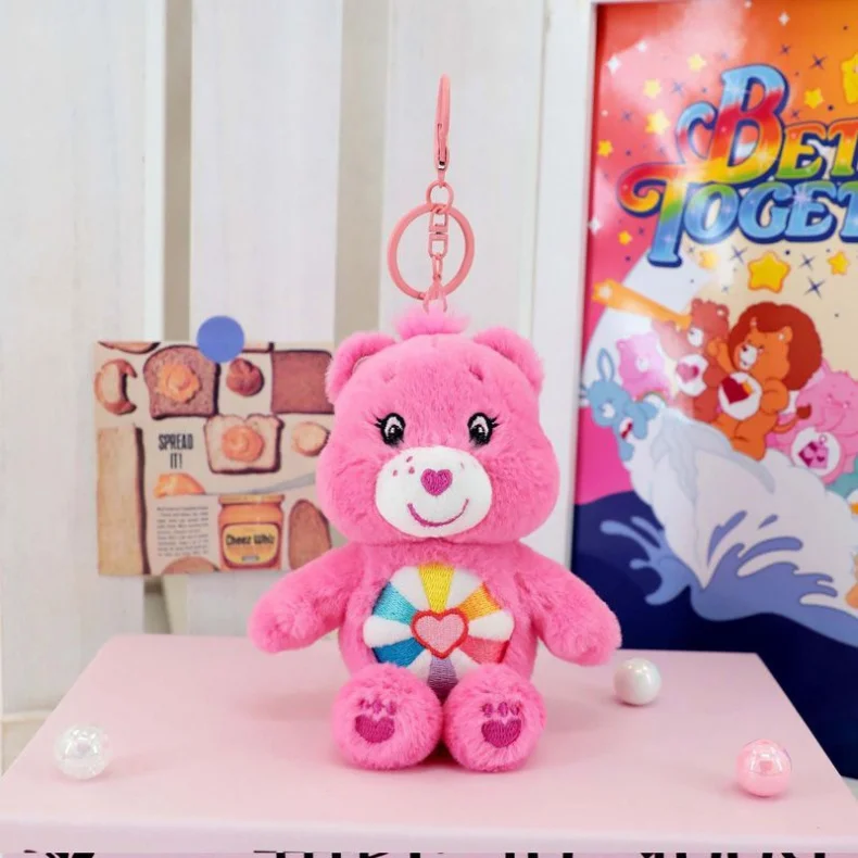 Care Bears Plush Toys Kawaii Rainbown Anime Hobby Stuffed Toys Keychain Bag Decor Squeak Sound Dolls Christmas Birthday Gifts