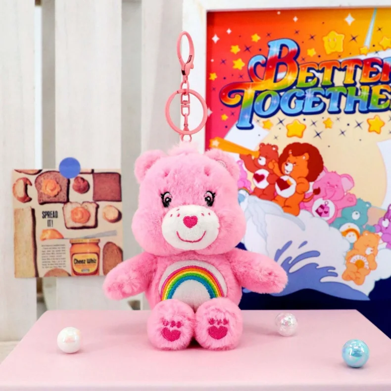 Care Bears Plush Toys Kawaii Rainbown Anime Hobby Stuffed Toys Keychain Bag Decor Squeak Sound Dolls Christmas Birthday Gifts