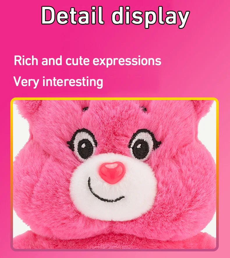 Care Bears Plush Toys Kawaii Rainbown Anime Hobby Stuffed Toys Keychain Bag Decor Squeak Sound Dolls Christmas Birthday Gifts