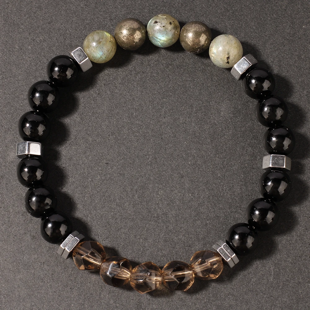 Exquisite Summer Accesorios Hematite Pyrite Brother Holiday Christmas Spiritual Natural Stone Money Bracelet Attract Money
