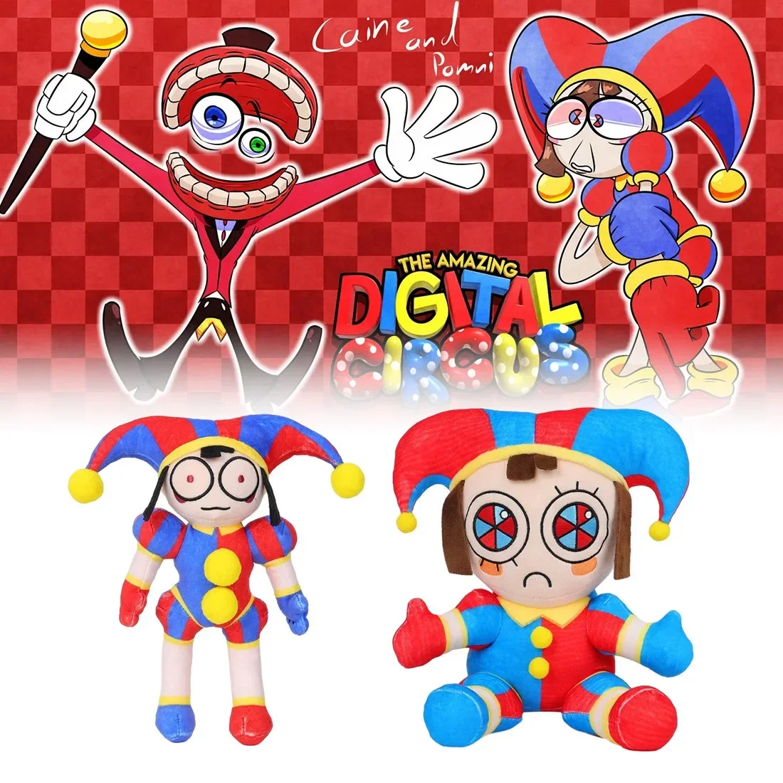 2026 New The Amazing Digital Circus Pomni Jax Plush Toy Anime Cute Theater Rabbit Doll StuffedCartoon Clown Christmas Kids Gifts