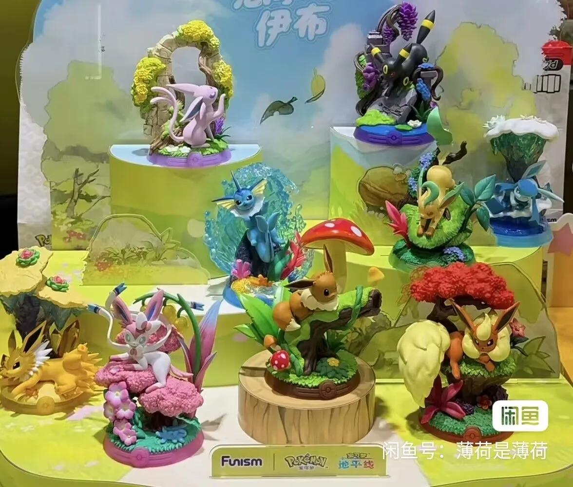 New Funism Pokemon Eevee Blind Box Trendy Toy Peripheral Desktop Figurine Figurine Halloween Christmas Boy Gifts
