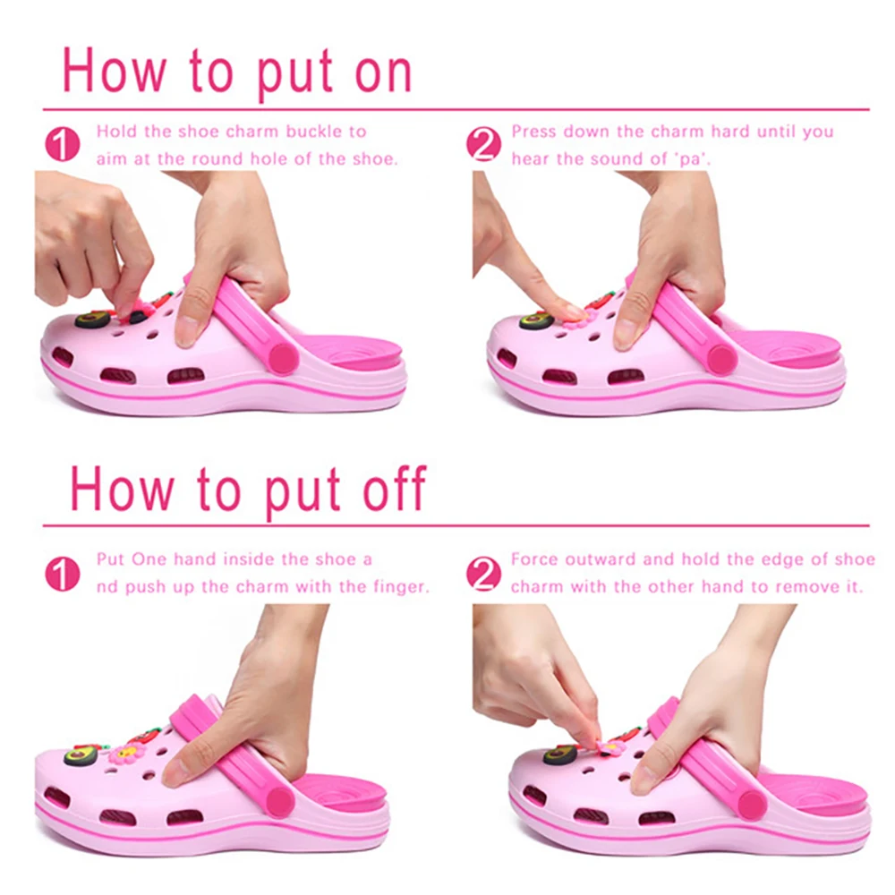 30-200PCS Random Mixed Shoe Charms For Slides Clogs Sandals,PVC Shoe Decorations Accessories Buckle For Christmas Birthday Gifts