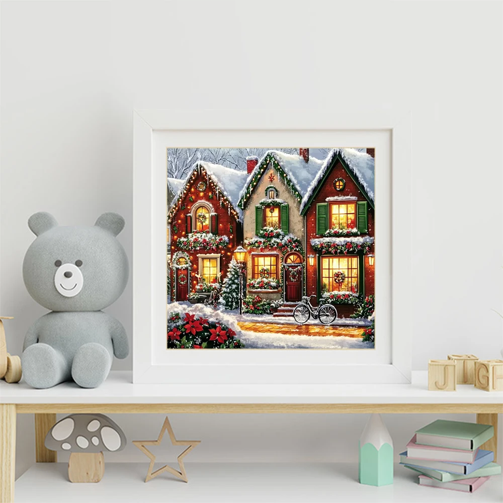 Evershine DIY Diamond Painting House Landscape New Collection Diamond Embroidery Winter Cross Stitch Kits Mosaic Christmas Gifts