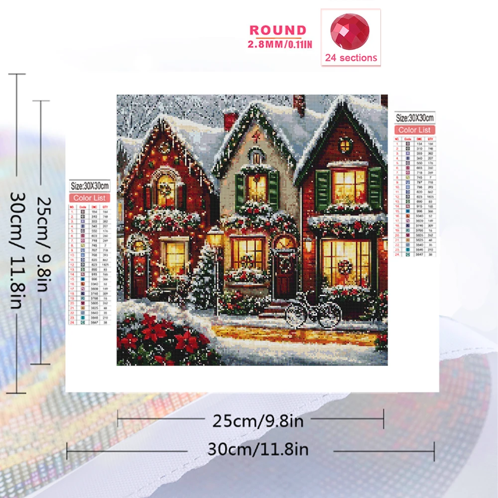 Evershine DIY Diamond Painting House Landscape New Collection Diamond Embroidery Winter Cross Stitch Kits Mosaic Christmas Gifts