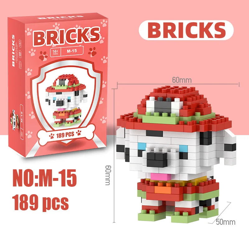 6cm high particle building blocks assembly toys mini desktop ornaments room decoration Halloween Christmas anime cartoon kawaii