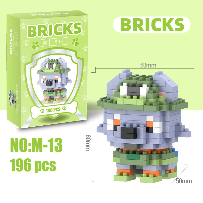 6cm high particle building blocks assembly toys mini desktop ornaments room decoration Halloween Christmas anime cartoon kawaii