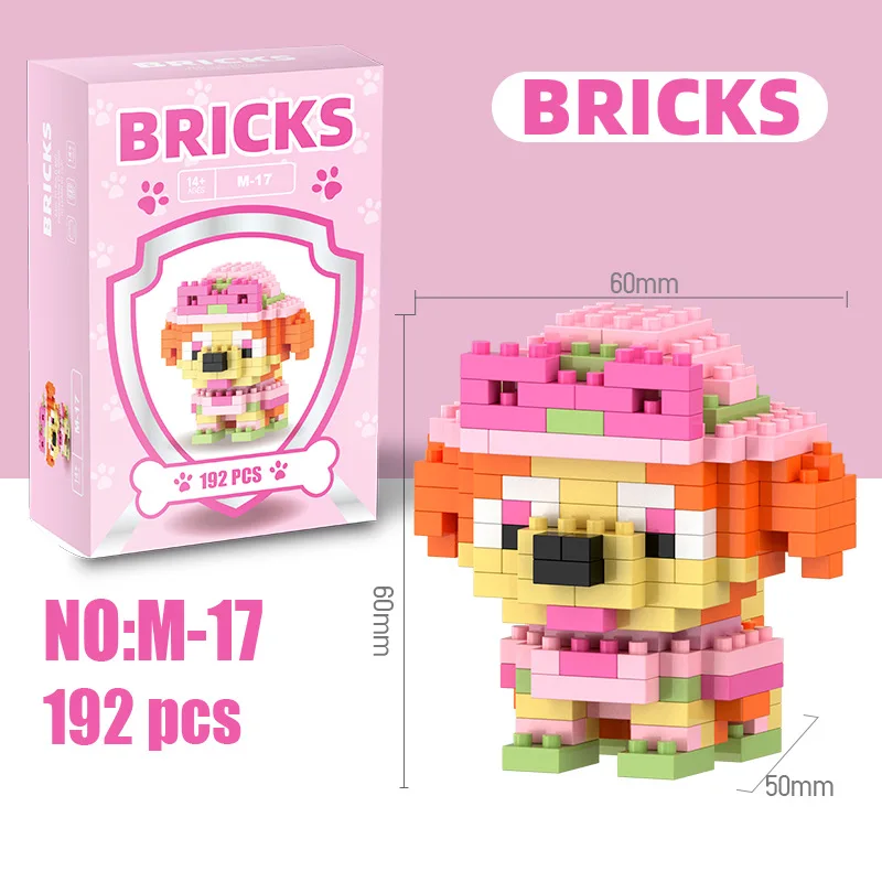 6cm high particle building blocks assembly toys mini desktop ornaments room decoration Halloween Christmas anime cartoon kawaii