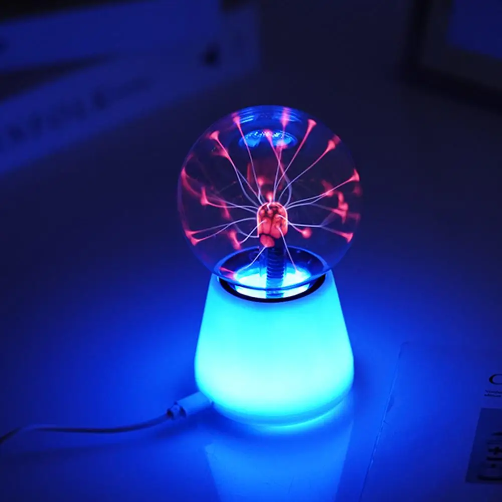 Plasma Ball Science Toy for Kids Touch Sensitive Plasma Globe Decorative Lamp Novelty Toy Halloween Christmas New Years