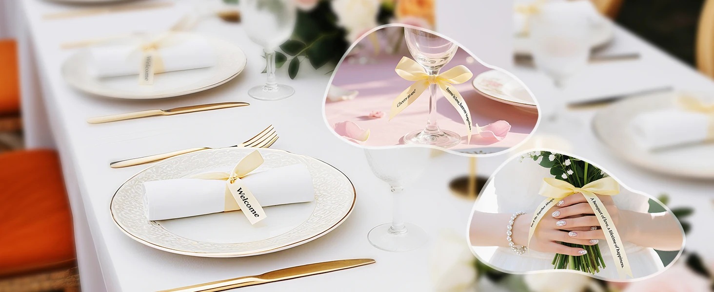 NIIMBOT N1 B18 Color Satin Ribbon Label Special Carbon Ribbon for Birthday Gift Merry Christmas Party Flower Wedding Decoration